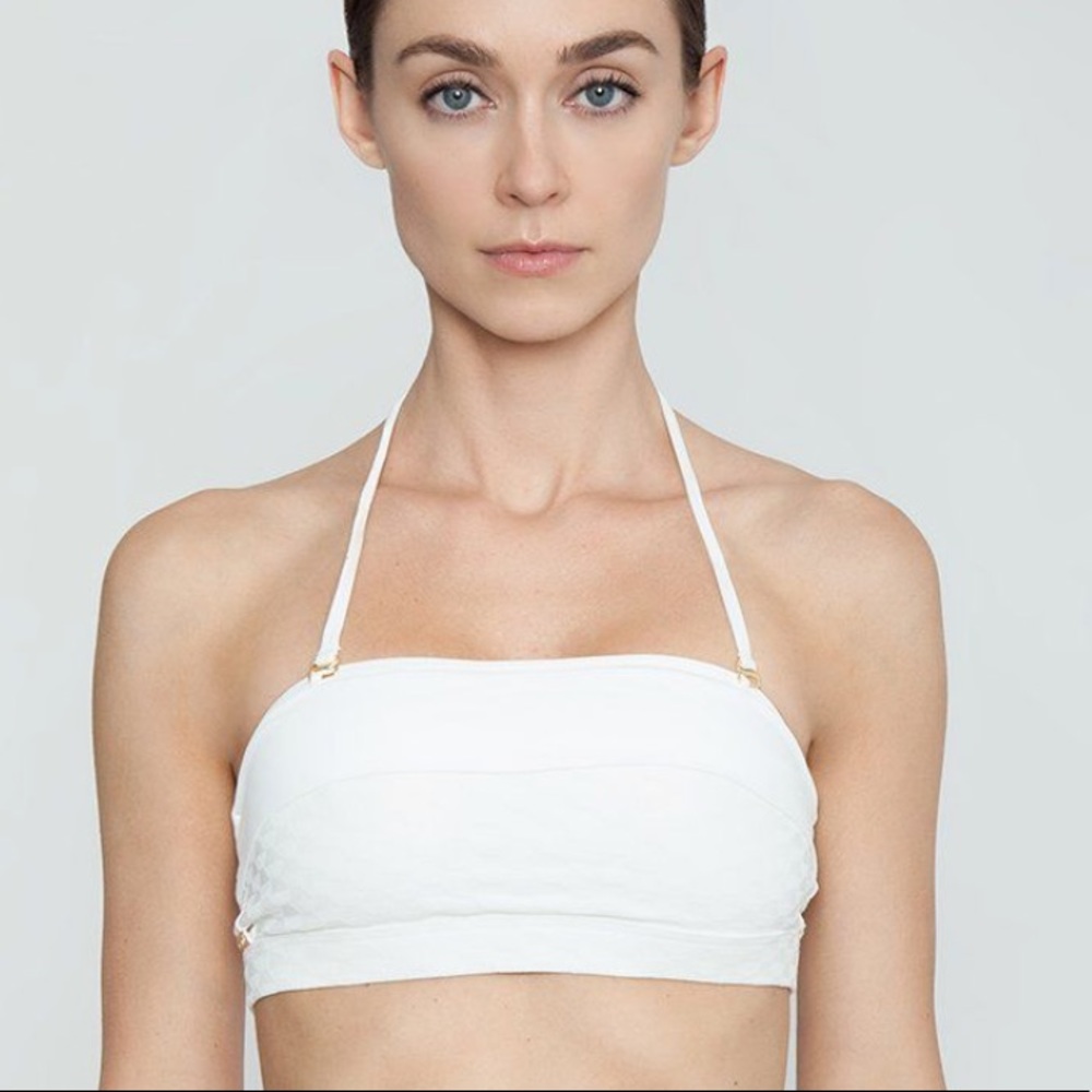AMAIO Sabine bandeau textured bikini top